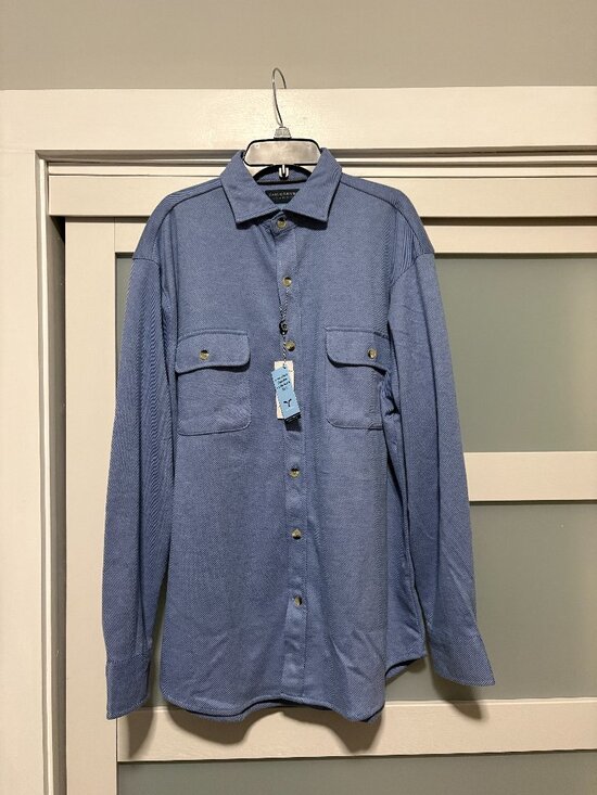 Tailorbyrd Other - Tailorbyrd Collection Luxurious Comfort Men's Button Front Shirt sz M Blue NWT